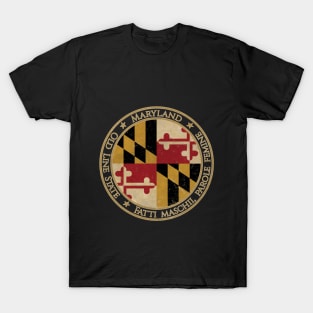 Vintage Maryland USA United States of America American State Flag T-Shirt